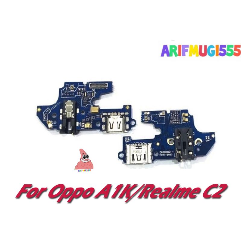 KONEKTOR CONEKTOR CHARGER PAPAN CAS BOARD OPPO REALME C2 OPPO A1K ORIGINAL