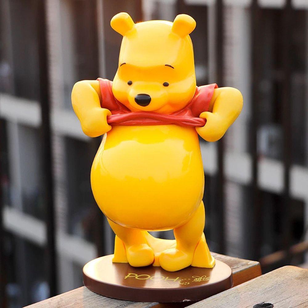 AUGUSTINA Koleksi Dekorasi Meja Winnie The Pooh Model Kreatif Ornamen Mobil Mainan Kartun Beruang Action Figure