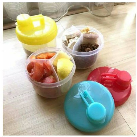 LITTLE BABY Milk Powder Dispenser / Kontainer Tempat Susu Bubuk / Snack / Buah Bulat (1711 )