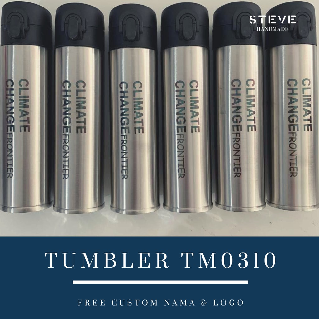 Botol minum stainless termos vacuum tumbler travel mug  TM0310 Silver