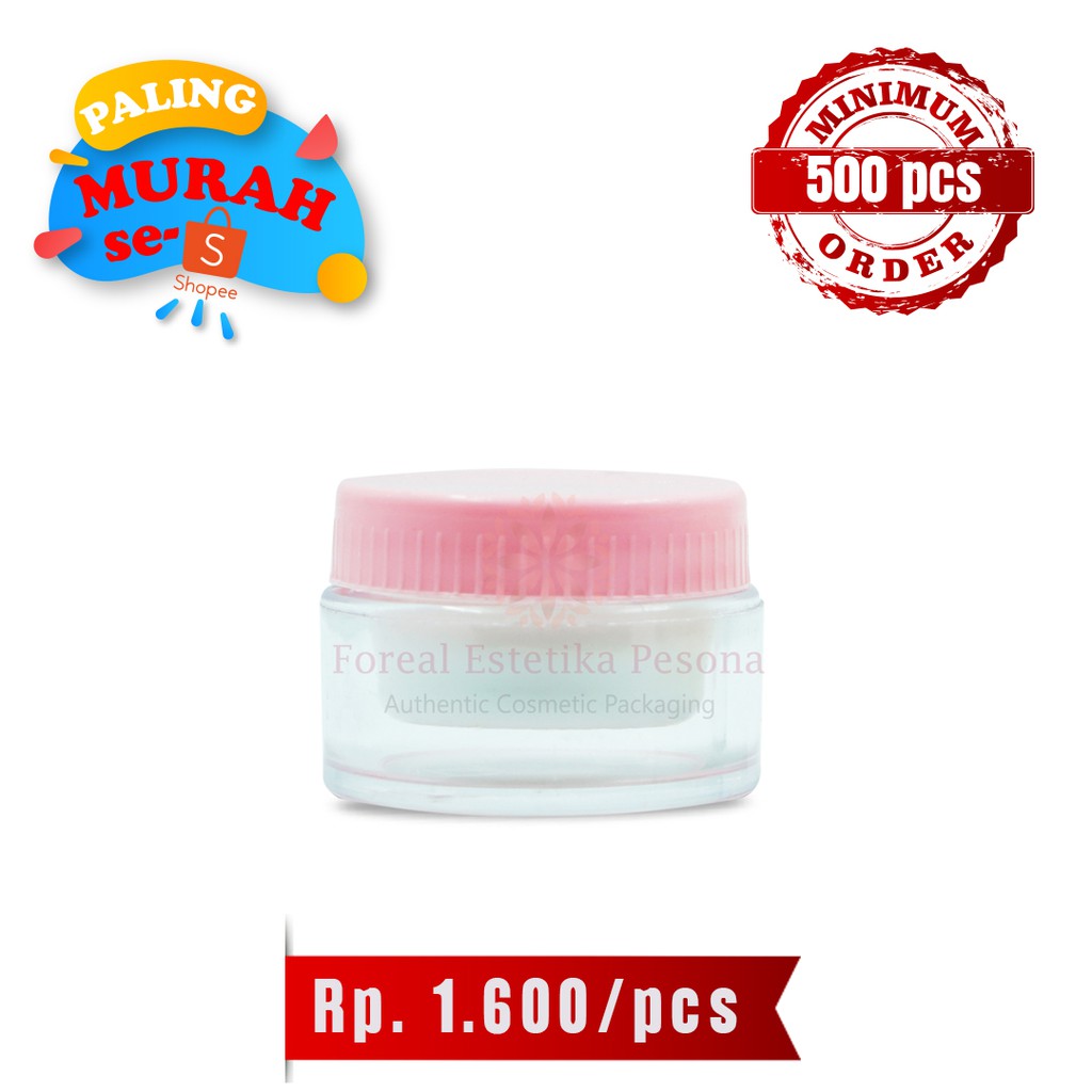 Pot ACD 5gr Pink / Grosir Pot ACD 5gr / Kemasan Kosmetik Murah / (ISI 500pcs)