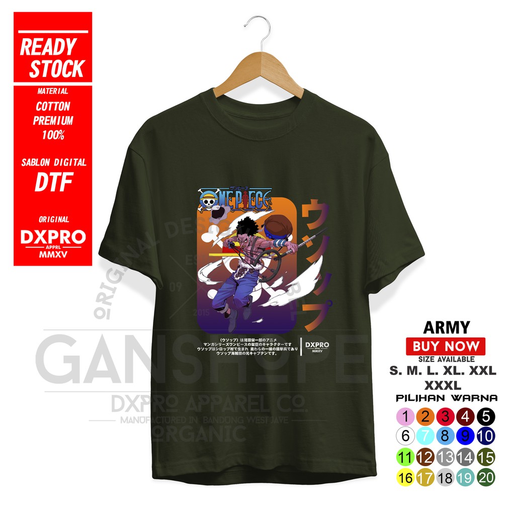 BAJU KAOS ANIME ONE PIECE-USOP SKY JUMP JAPANES CULTURE BAHAN PREMIUM UNSEX PRIA WANITA ANAK-ANAK