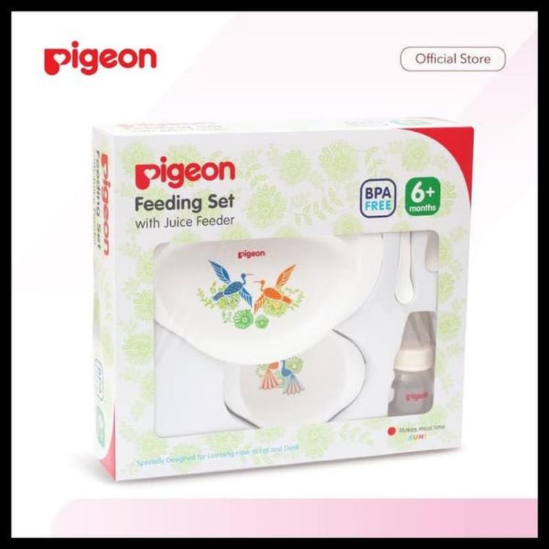 Pigeon Feeding Set Mini / Pigeon Feeding Set With Juice Feeder/ Perlatan Makan Bayi