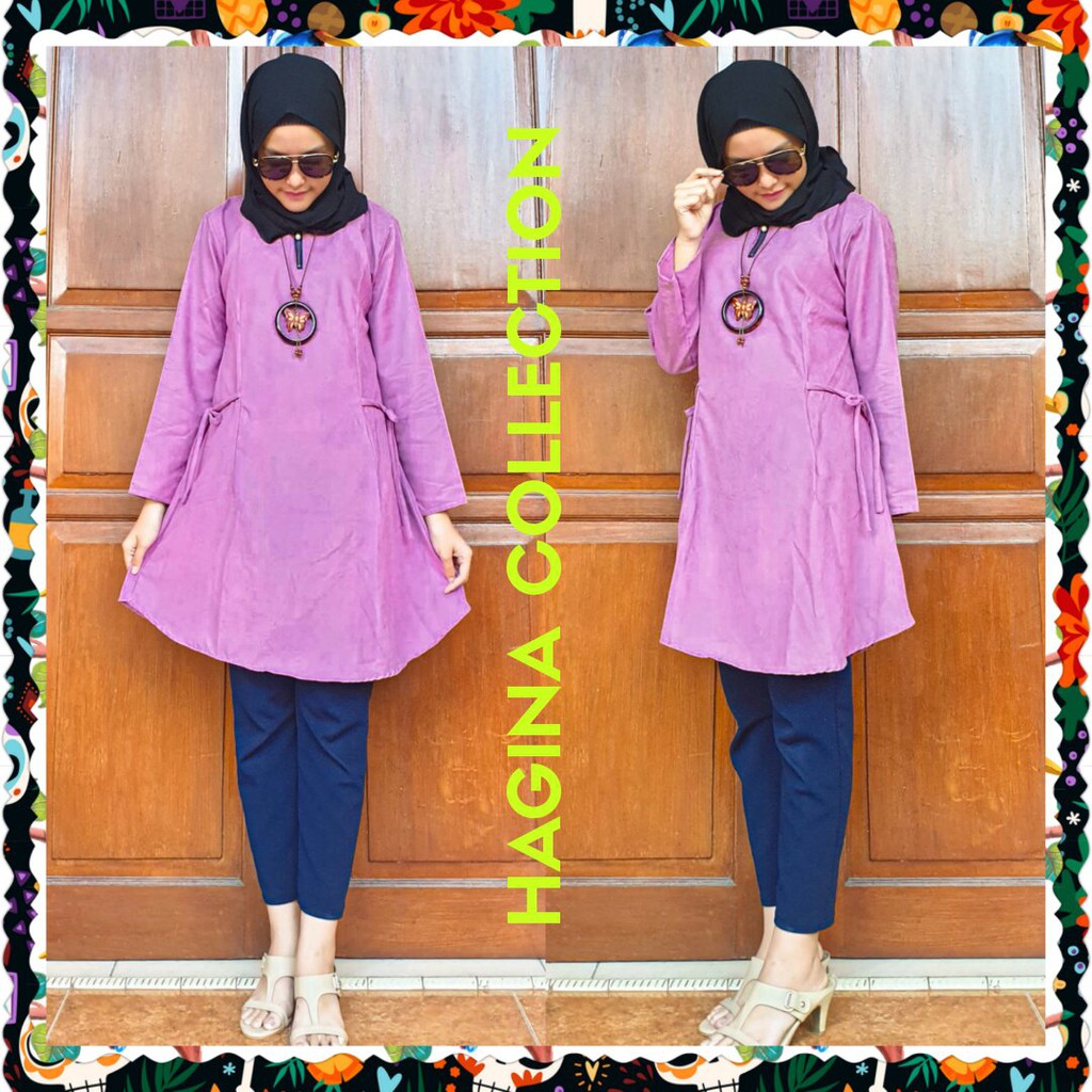 Fashion Wanita Atasan Tunik Codoray Tali Samping Kanan Kiri || Fashion Muslim