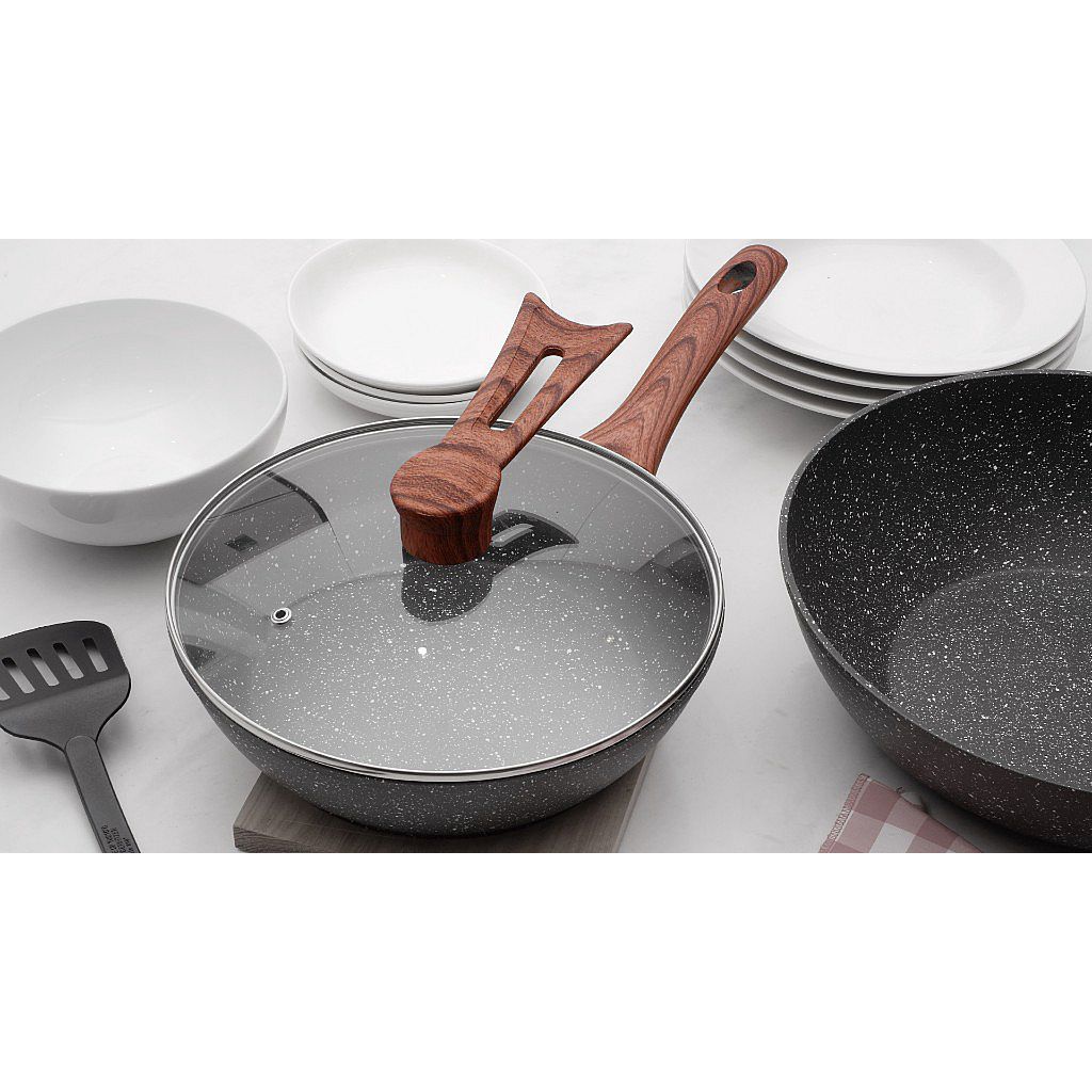 IDEALIFE IL-28DFP Cookware Deep Frypan 28 cm Panci Penggorengan Deep Fry Pan Marble IL-28 DFP 28cm Panci Premium