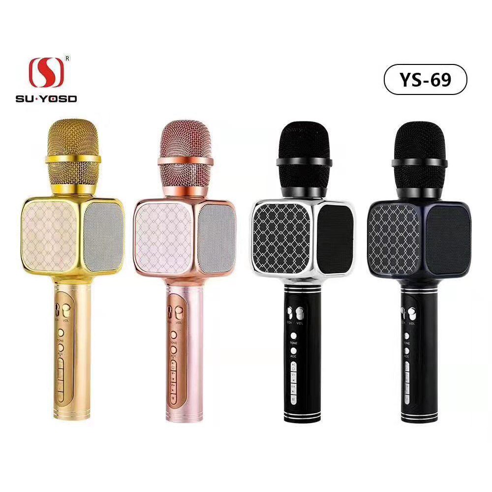 Microphone YS-69 Wireless Bluetooth Karaoke LED RGB Mic Speaker KTV