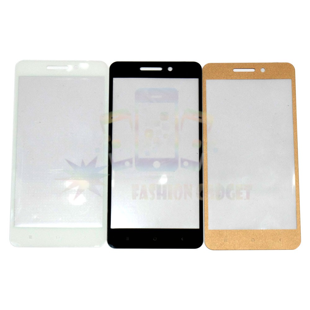 Tempered Glass Xiaomi Redmi 4A Full Colour Bagian Depan Anti Gores Kaca Screen Guard Pelindung Layar