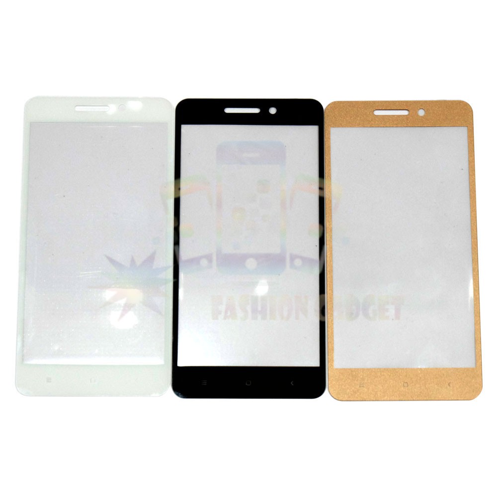 Tempered Glass Xiaomi Redmi 4A Full Colour Bagian Depan Anti Gores Kaca Screen Guard Pelindung Layar