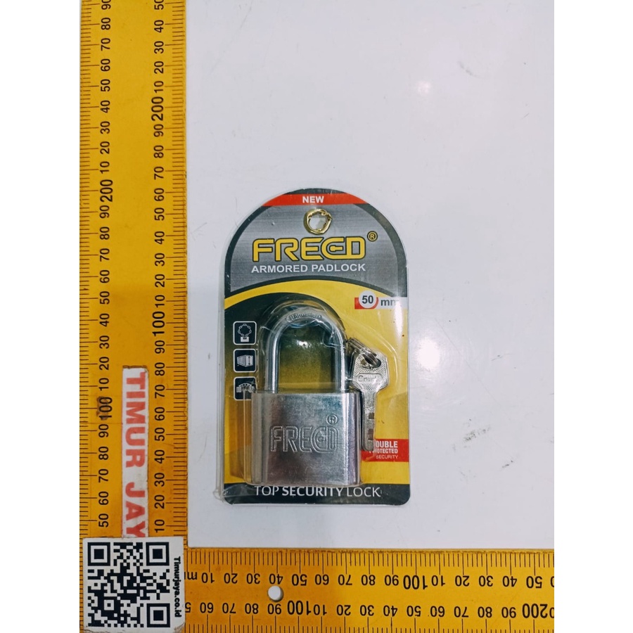 Gembok Nekel PENDEK FREED 50 mm Rumah Industri Padlock Pagar Rantai