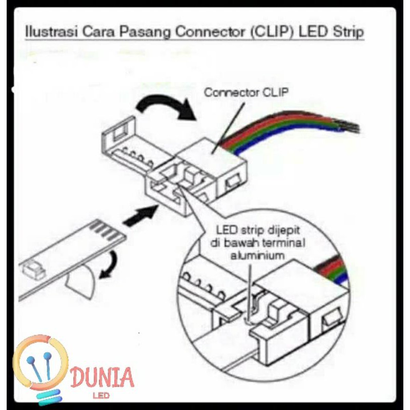 Klip Konektor Jepit RGB 5050/2835