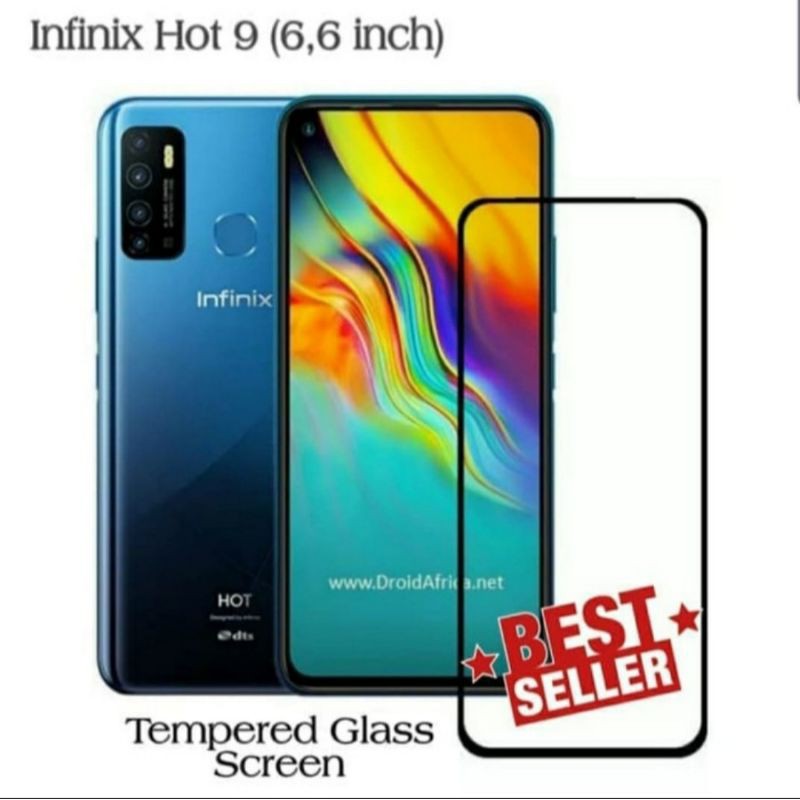 Tempered Glass Infinix Hot 9 New + Tg Camera Lensa 2 in 1