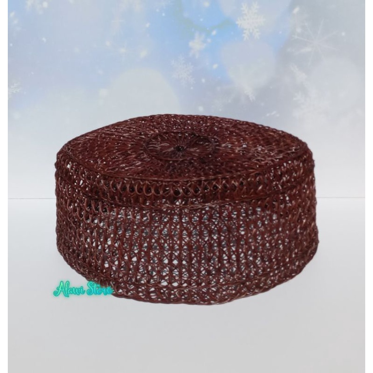 PECI SONGKOK KOPIAH AKAR ROTAN BAHAR ASLI KALIMANTAN