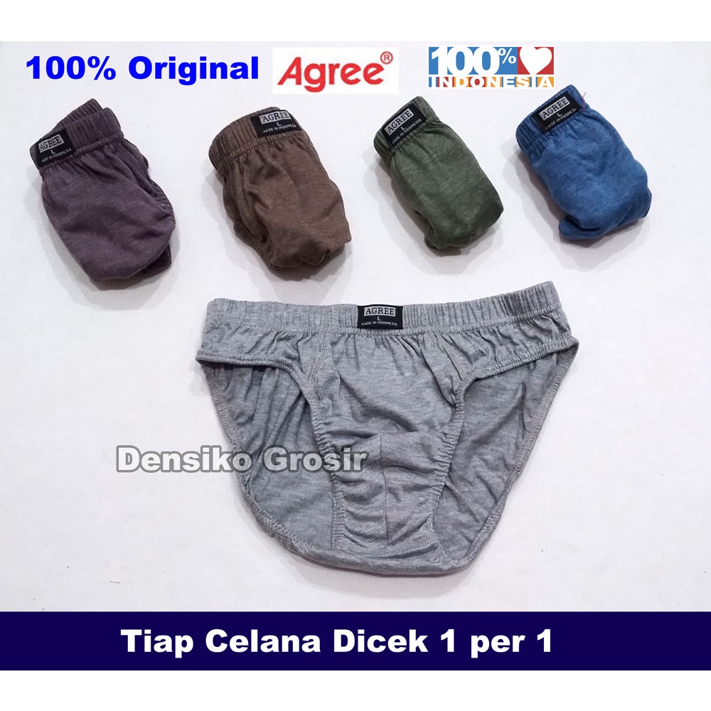 Celana Dalam Pria Agree Original Bahan Katun Brief CD Dewasa dan CD Remaja