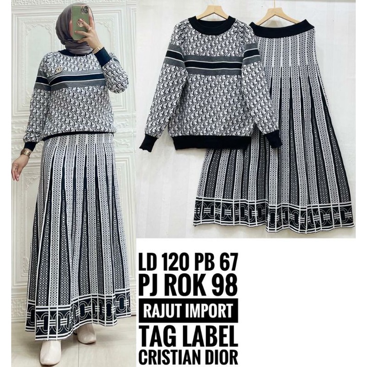 One set rajut import dior