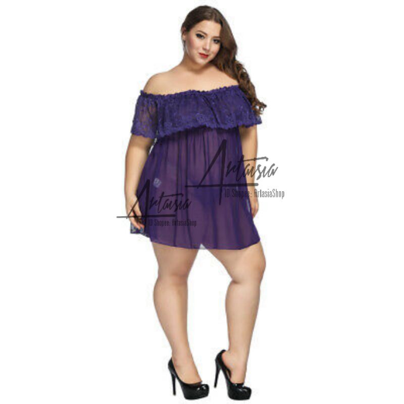 LINGERIE BIG SIZE SABRINA SUPER JUMBO XXL-4XL-5XL Lingerie Jumbo PREMIUM HALUS SEXY KODE 762 Red