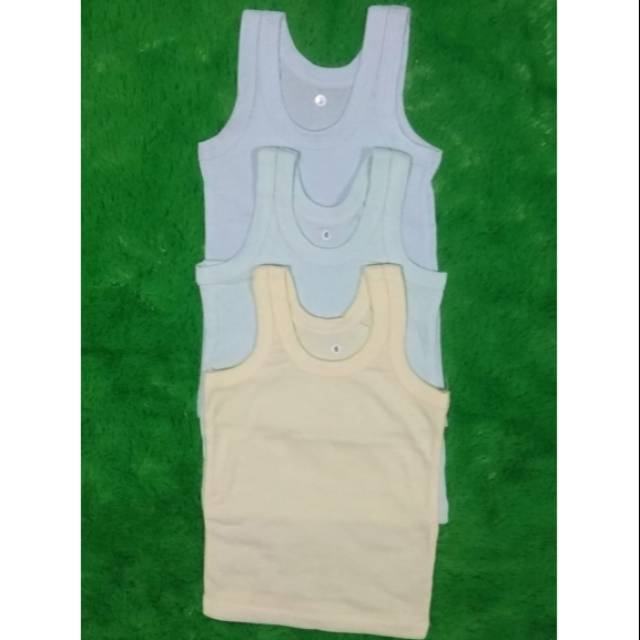 Harga / 3 pcs Kaos Singlet Atasan Dalaman Bayi Anak Bahan Tebal Catton harga