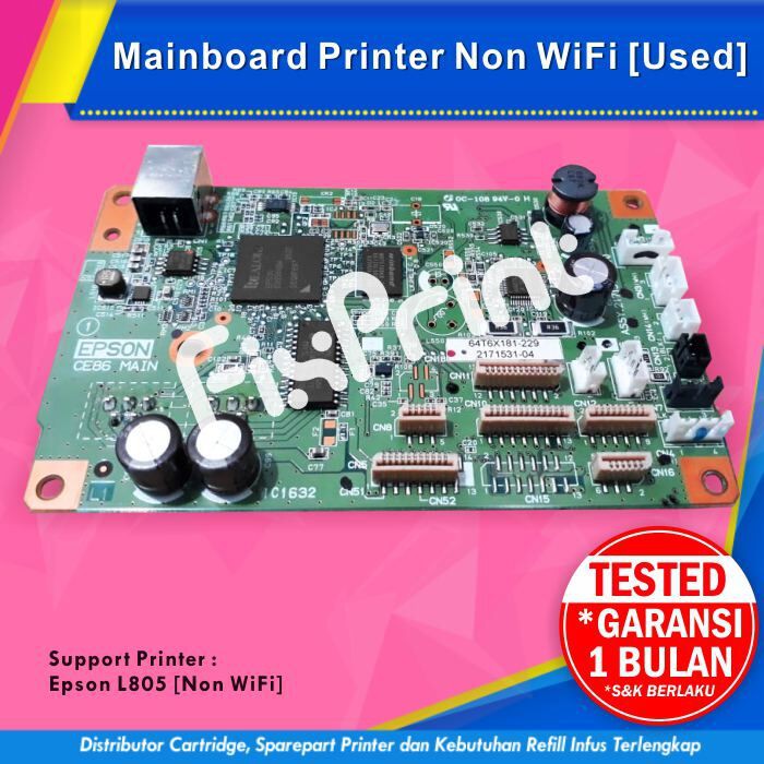 Mainboard Printer Epson L805 Non Wifi, Logic Board Motherboard L805