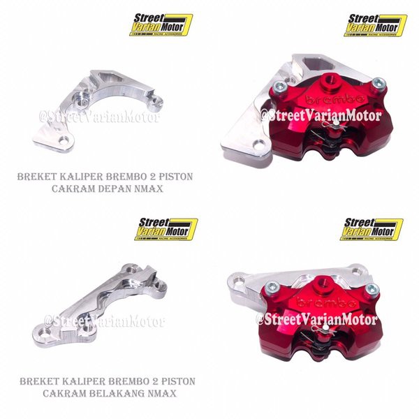 Breket Kaliper Brembo 2 Piston Nmax Set Depan Belakang