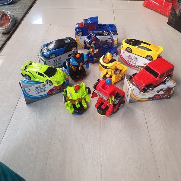 MAINAN MOBIL ROBOT TRANSFORMER SUPER CAR BERUBAH JADI ROBOT 5IN1
