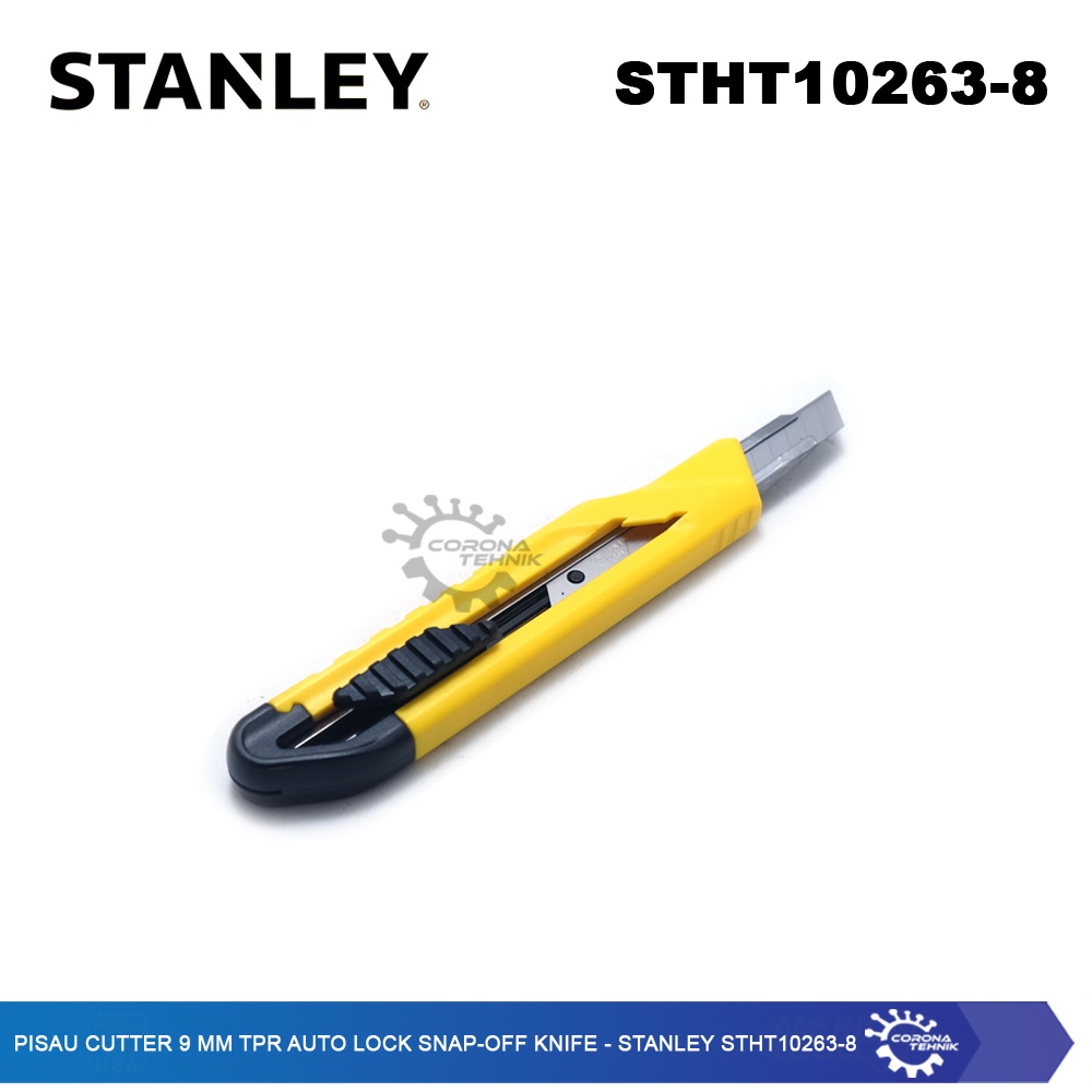 Stanley STHT10263-8 - Pisau Cutter 9 mm TPR Auto Lock Snap-Off Knife