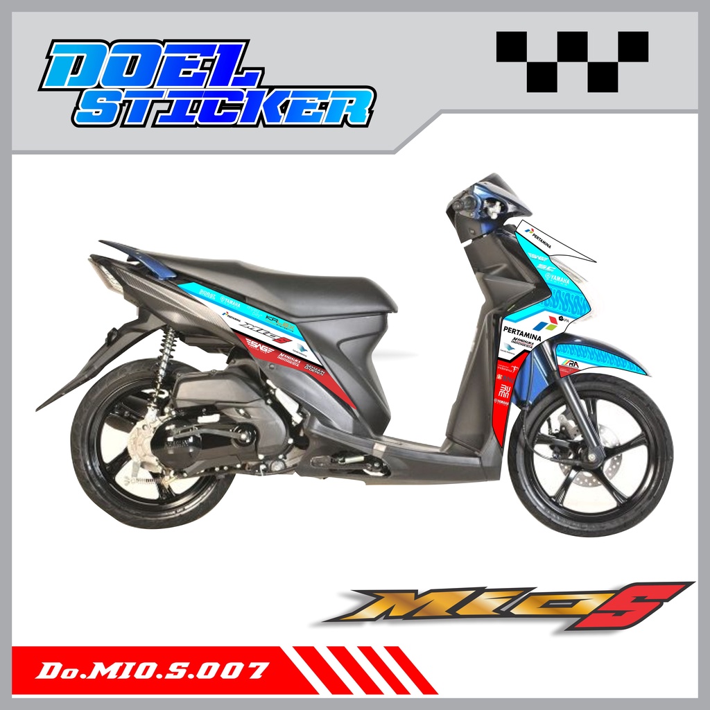 STICKER STRIPING YAMAHA MIO S - STICKER STRIPING LIST VARIASI HOLOGRAM , CROME YAMAHA MIO S DOEL 007