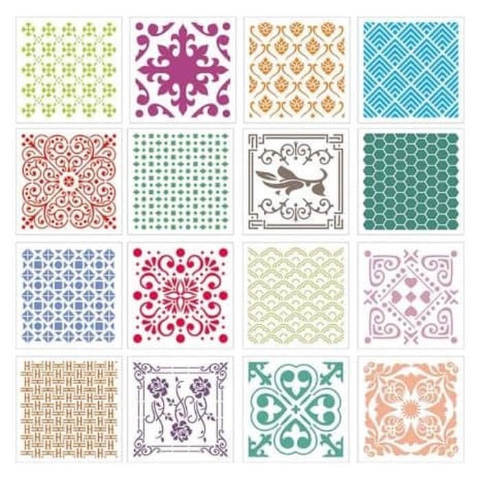 Plastic Stencil - Stensil Dekorasi Motif_GRS14 (20x20cm)