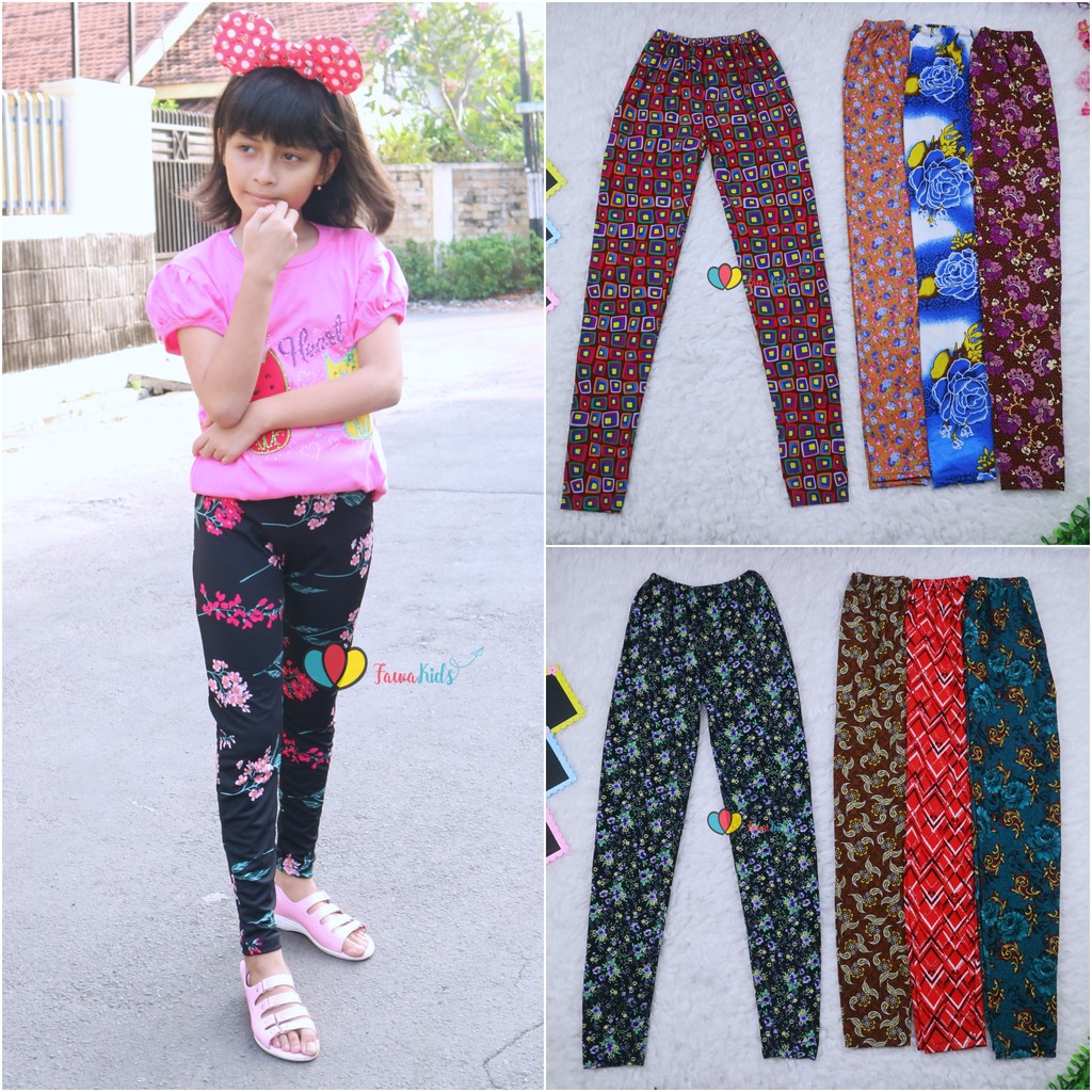  Legging  Motif ABG  12 15 Tahun Remaja Tanggung Celana  