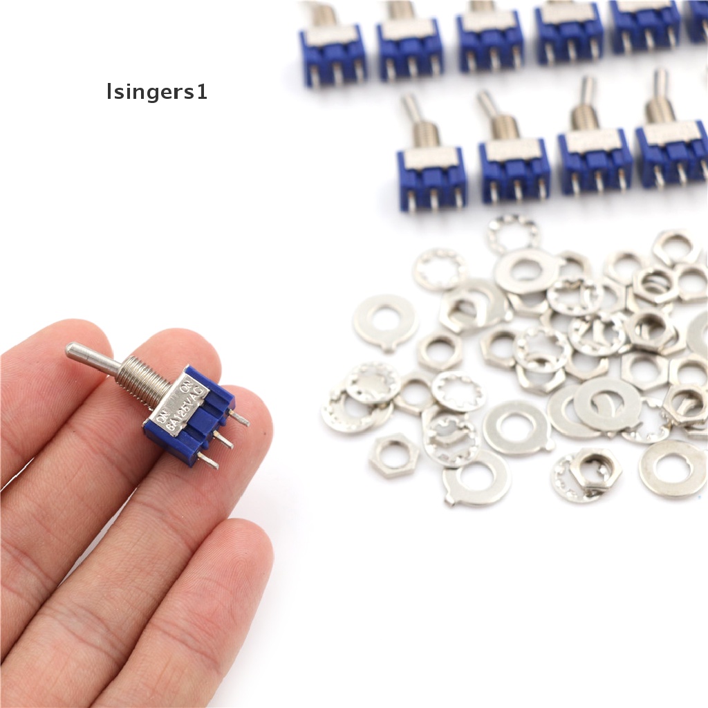 (lsingers1) 15pcs Saklar Toggle Micro SPDT ON-ON 2 Posisi 3 Pin AC 125V 6A