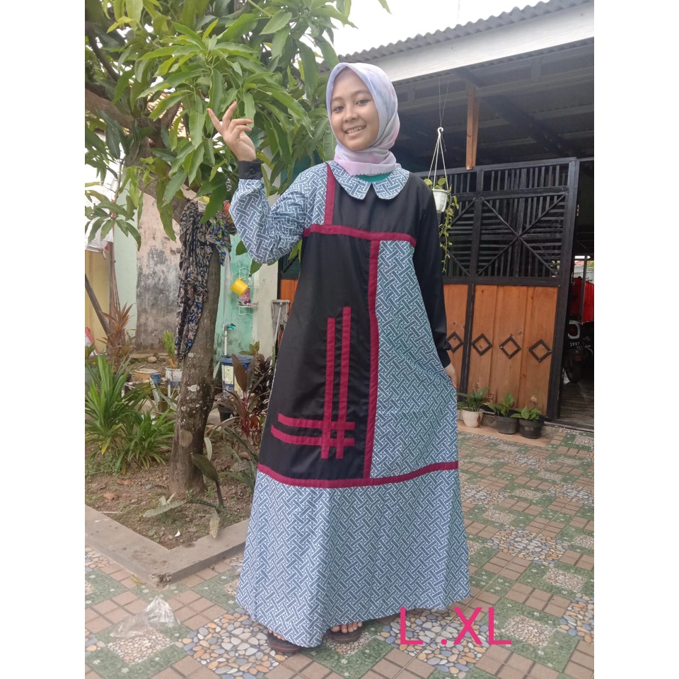 gamis terbaru kombinasi Truntum, Ori GAMIS BATIK KOMBINASI TERBARU MODERN WANITA Gamis Remaja Gamis 