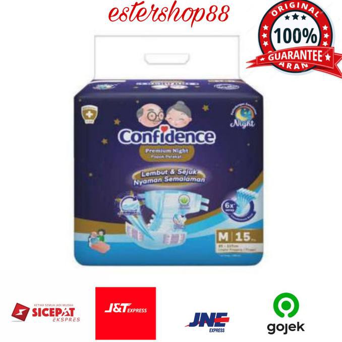 pampers confidence premium night m15 / pampers dewasa / popok dewasa produk original