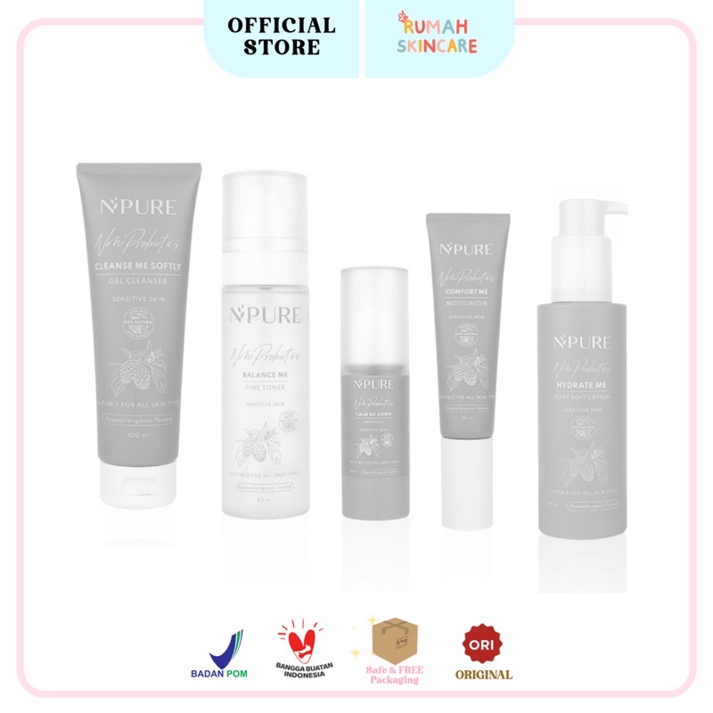 NPURE Noni Probiotics Series [Sensitive Skin] Toner - Ampoule Serum - Cleansing Gel - Moisturizer - Body Lotion - N'Pure