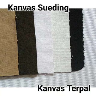 Kain kanvas sueding Hitam-Putih-BW (harga per meter ...