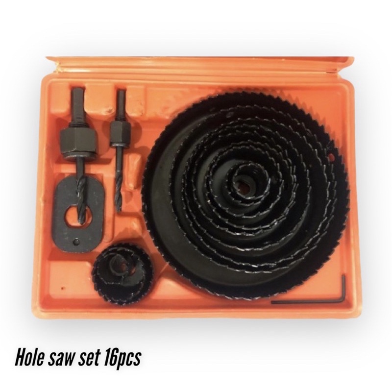 Hole saw kit mata bor lubang set 16pcs merk freed