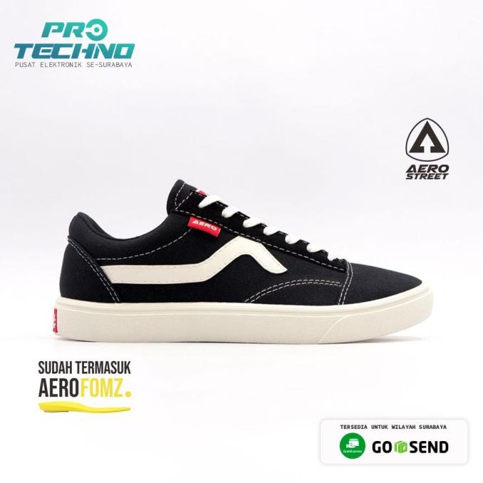 Sepatu Olahraga/Sepatu Aerostreet - Massive Low Black GRATIS AEROFOMZ