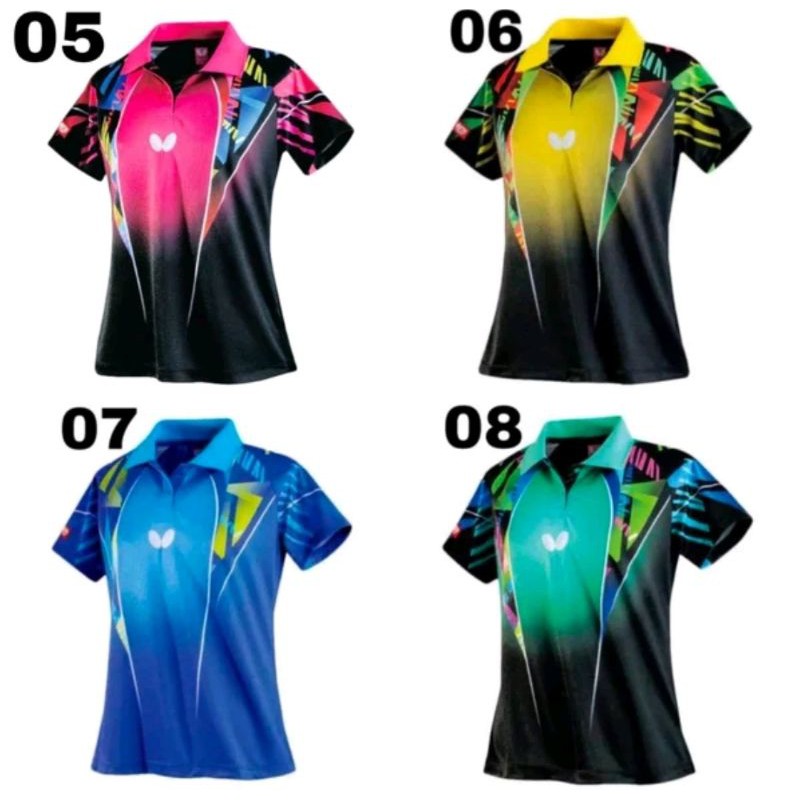 Baju kaos olahraga tenis meja Butterfly impor kode barang 05 06 07 08