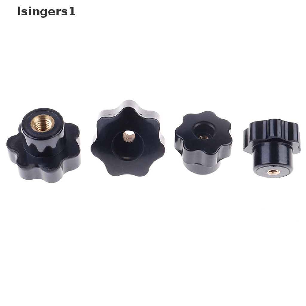 (lsingers1) M4 / M5 / M6 / M8 knob clamping nuts Bentuk Bintang Bahan Plastik