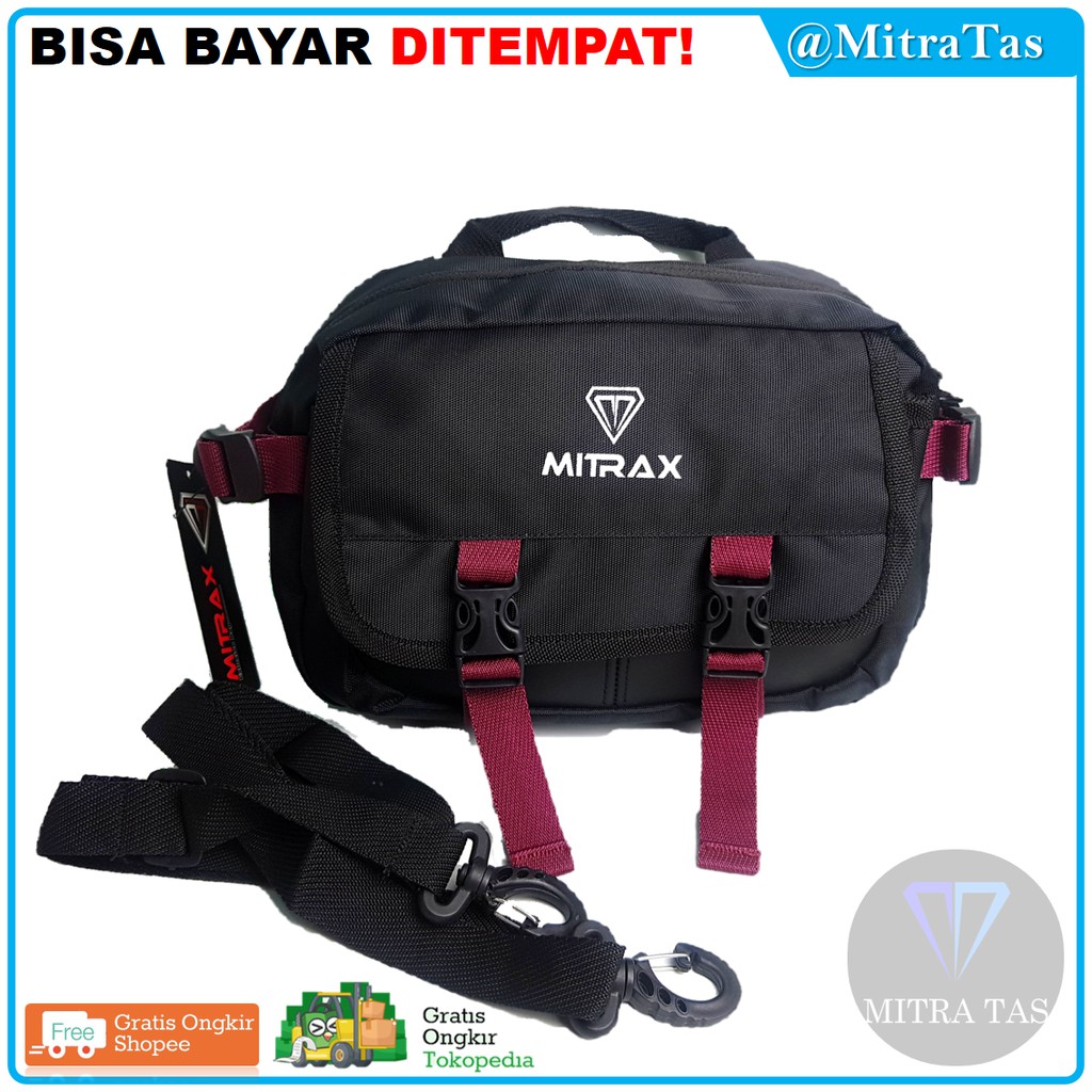 Waist Bag Mitrax Cuatro! Tas Pinggang Pria dengan Bahan Kuat dan Tebal!