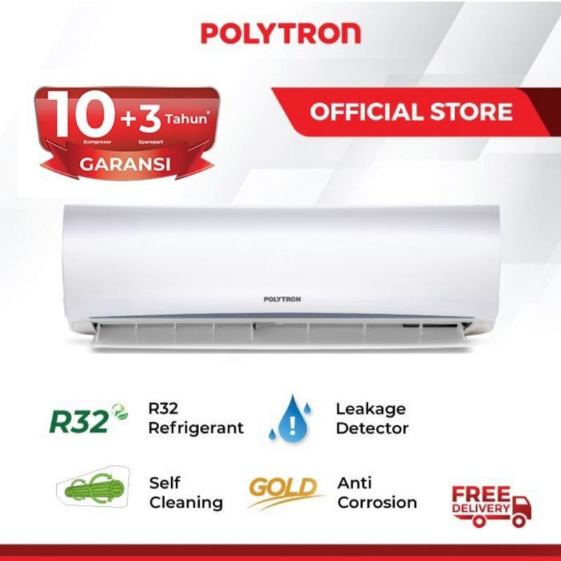 AC POLYTRON 1 PK PAC 09VH Deluxe 2 + instalasi pemasangan