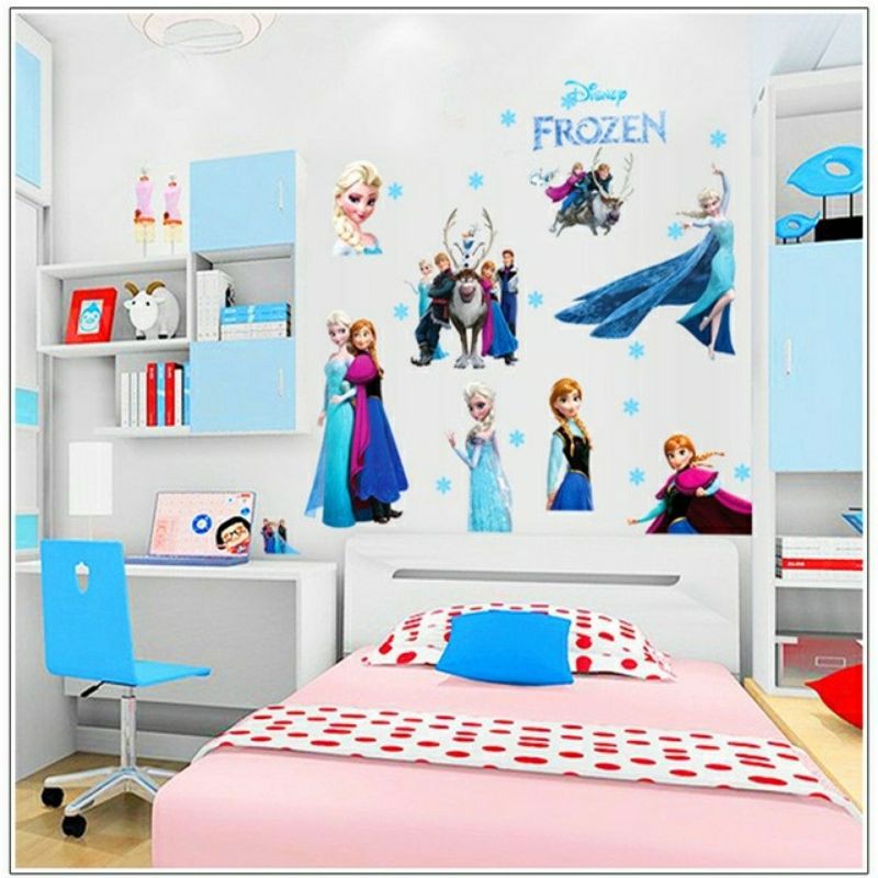 Terlaris Stiker Dinding Karakter Frozen Ana Elsa Zg7A3bcB35a5x
