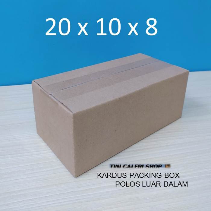 

Kardus Packing-Karton Box Uk.20x10x8 cm Polos Luar Dalam-Kardus Baru