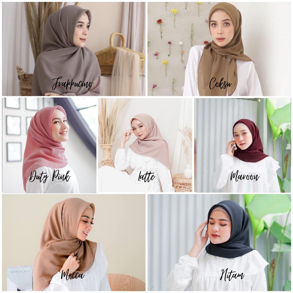 HIJAB BELLA SQUARE SEGIEMPAT HARGA TERMURAH / WARNA TERLENGKAP - YELONIX