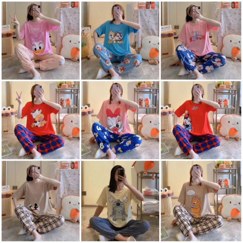 Piyama Hp Import/Baju Tidur import /Piyama fashion wanita murah /Baju Tidur import C01-A