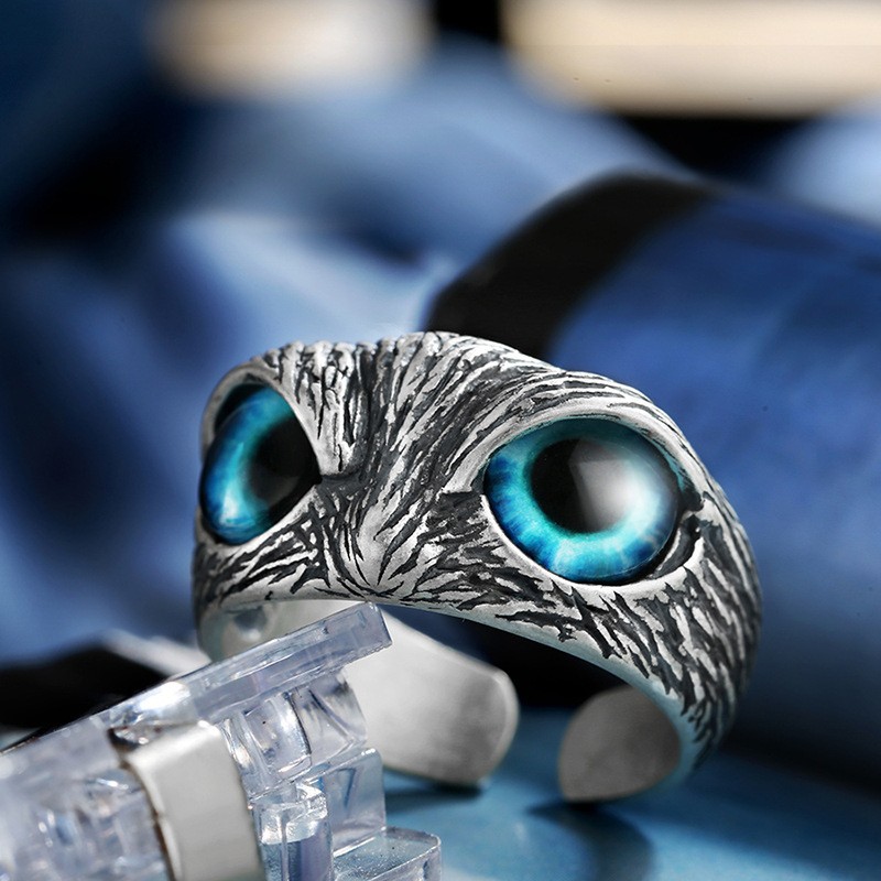 Fashion Simple Copper Demon Eye Owl Ring / Popular  Adjustable Open Rings