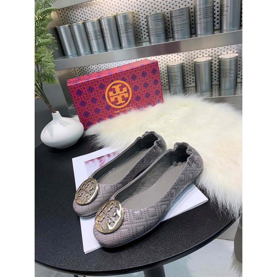 [Instant/Same Day] STB03   Ori TB sheepskin with electric embroidered diamond design ladies flat shoes flat shoes  xie