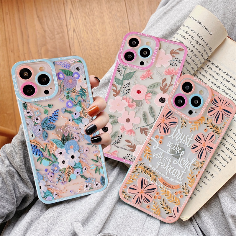 Fashion Case for OPPO A15 A15S A94 A54 A53 A33 2020 A52 A92 A5S A3S A5 A9 A7 A12E A31 F11 Pro F9 A1K A59 F1S Reno 6 5G Reno 5F Reno 4F 2F Beatiful Garden Party Flower Embossed Rifles Paper Camera Protective Phone Cover Rixuan