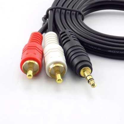 Kabel Audio Jack 3.5mm to RCA Male 2 Meter - RC3501 - Black