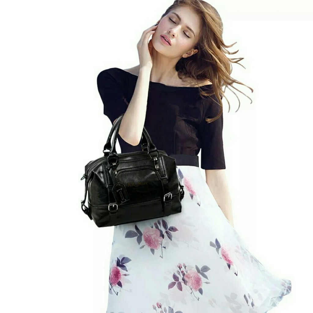 TAS WANITA FASHION PESTA KERJA KANTOR KONDANGAN ARISAN FASHION KOREA KULIT CEWEK PEREMPUAN MODEL TERBARU KEKINIAN tas selempang sling bag women fashionable cewek perempuan top handle TAS HANGOUT HADIAH KADO PACAR IBU CEWEK MAMA ANNIVERSARY