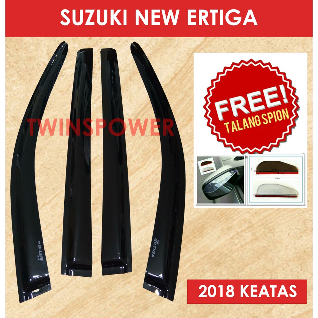 Talang Air Mobil Slim Suzuki All New Ertiga Bonus Talang Spion