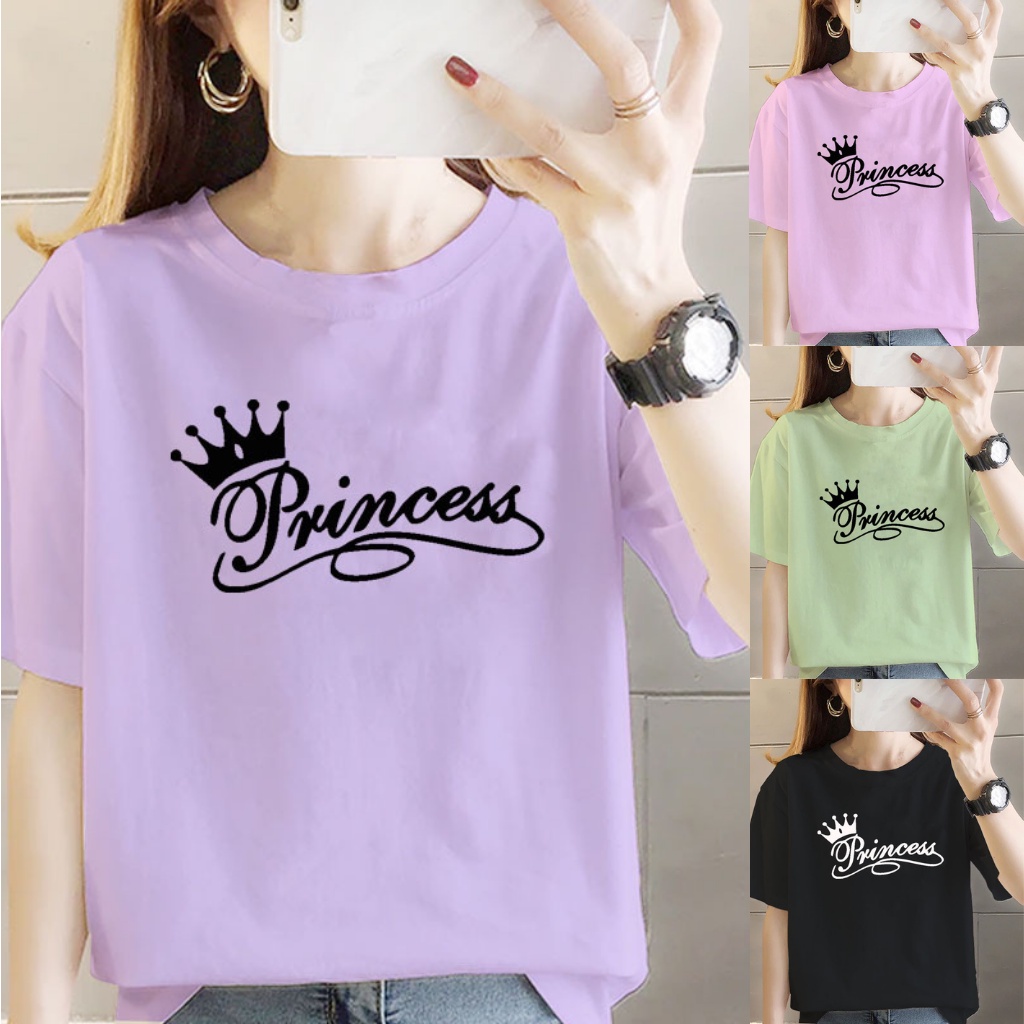 Kaos Princess / Kaos Wanita / Kaos Oversize / Atasan wanita / Kaos Couple / Kaos Sage Green