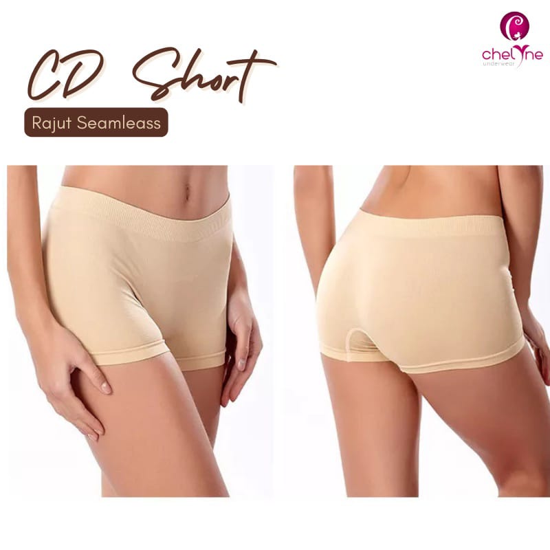 CD Short Chelyne Wanita W004 Bahan Rajut Seamless